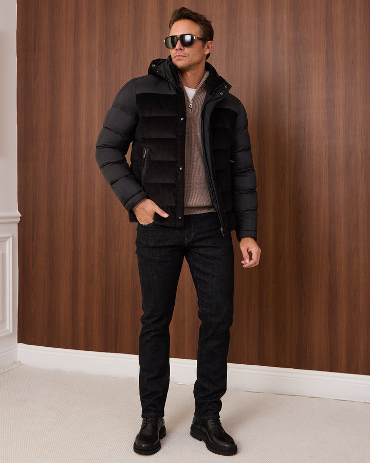 Mocha Knitted Wool Zipneck Sweater